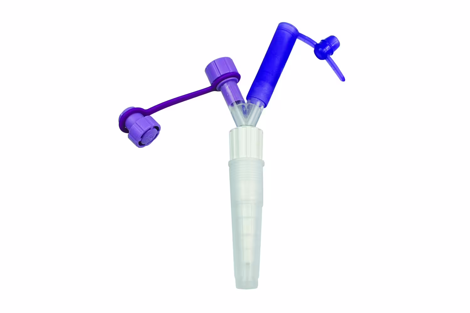 Nutricair™ Enteral Y Port Adapter - 1 ENFit male, 1 funnel and 1 stepped connector