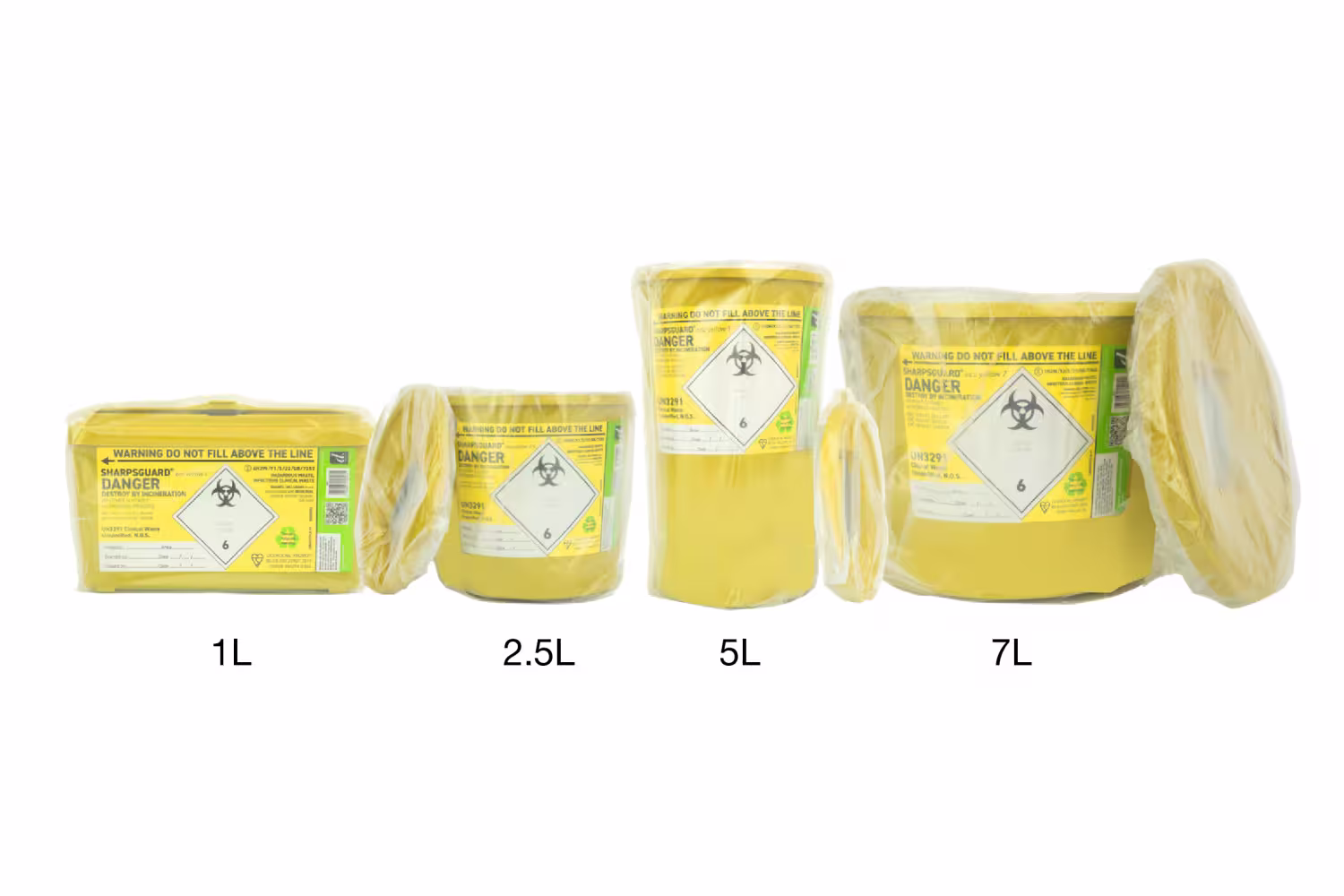 Yellow Top Sharps Bins