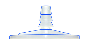 1/4 - 3/8 Stepped Hose Barb (50mm filters)