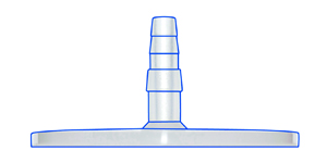 3/16" - 1/4" Stepped Hose Barb (50mm filters)