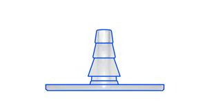 3/16" Stepped Hose Barb (25mm filters)